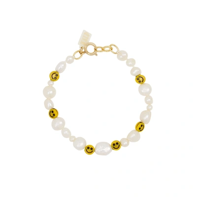 Wald Berlin Smiley Dude Smiley Dude Pearl And Glass Bracelet