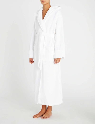 The White Company Hooded Hydrocotton Robe In White