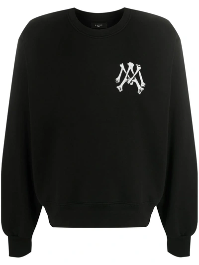 Amiri Bones Print Cotton Sweatshirt In Black