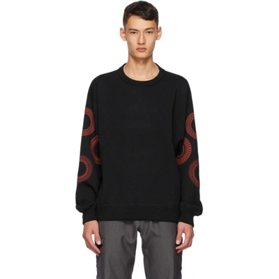 Affix Oversized Printed Merino Wool-blend Sweater In Black