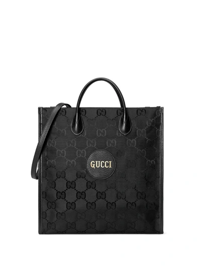 Gucci Off The Grid Gg-jacquard Canvas Tote Bag In Black