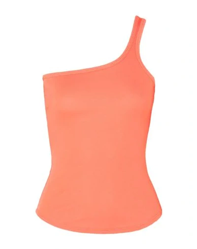 The Line By K One-shoulder Top In Salmon Pink