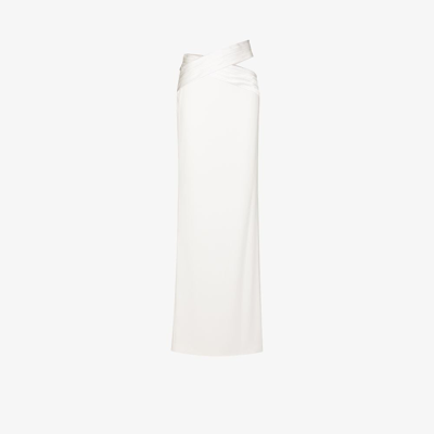 Monot Cut-out Slim-fit Crepe Maxi Skirt In White