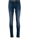 Philipp Plein Mid-rise Skinny Jegging Jeans In Blue