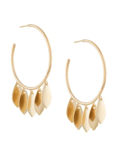 Isabel Marant Leaf Drop Earrings In Gold