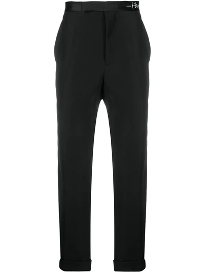 Haider Ackermann Cropped Tuxedo Trousers In Black