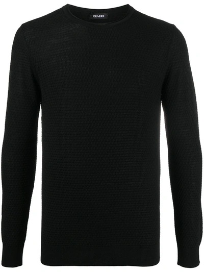 Cenere Gb Textured Knitted Jumper In Black