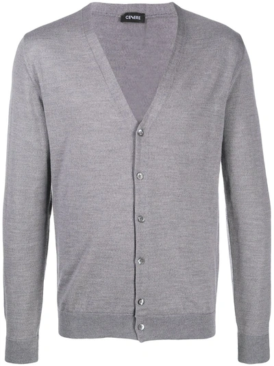 Cenere Gb Rib-trimmed Merino Wool Cardigan In Grey