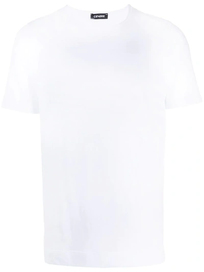 Cenere Gb Crew Neck Cotton T-shirt In White