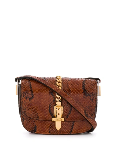 Gucci Mini Sylvie 1969 Shoulder Bag In Brown