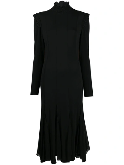 Tom Ford Ruffle-embellished Mid-length Dress In Black