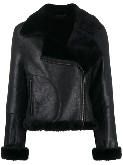 Ann Demeulemeester Aysha Cropped Leather Jacket In Black