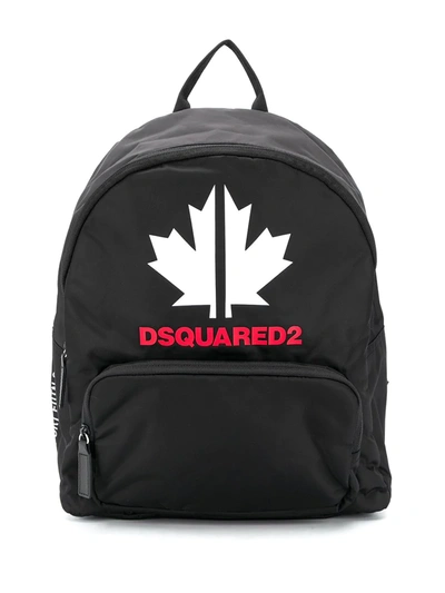 Dsquared2 Kids' Logo Print Backpack In Black