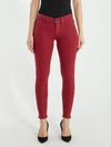 Hudson Nico Mid Rise Super Skinny Ankle Jeans In Red