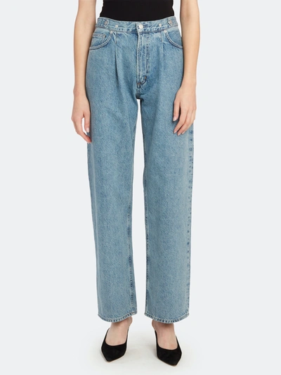 Agolde Baggy Tab High Rise Jeans In Blue