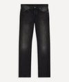 Nudie Jeans Grim Tim Slim Straight Jeans In Concrete Black