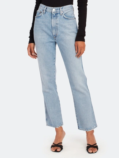 Agolde Pinch Waist High Rise Kick Flare Jeans In Blue