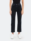 Agolde Pinch Waist High Rise Kick Flare Jeans In Black