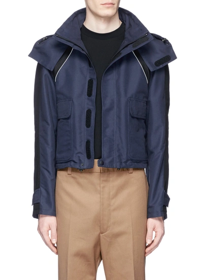 Balenciaga Cropped Hooded Canvas Parka | ModeSens