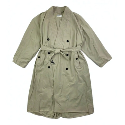 Pre-owned Balenciaga Trench Coat In Beige