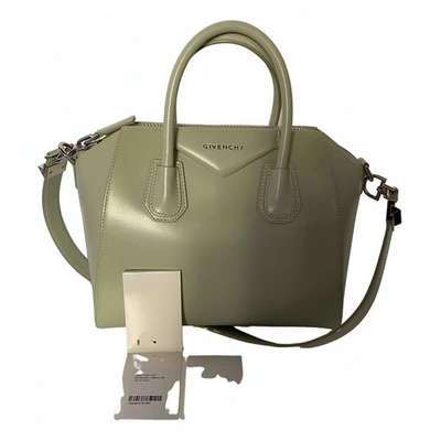 Pre-owned Givenchy Antigona Leather Handbag In Green