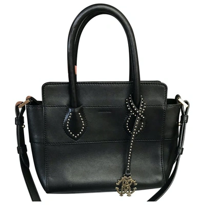 Pre-owned Roberto Cavalli Leather Crossbody Bag In Black