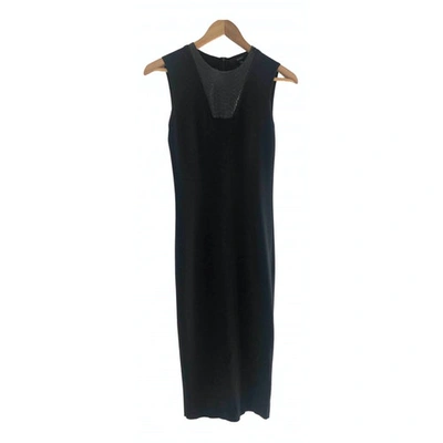 Pre-owned Gucci Wool Maxi Dress In Black