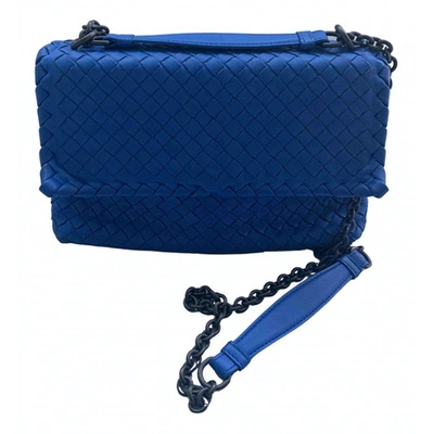 Pre-owned Bottega Veneta Olimpia Leather Crossbody Bag In Blue