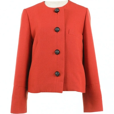 Pre-owned Chloé Wool Jacket In Orange