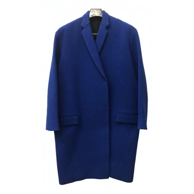 Pre-owned Celine Wool Coat In Blue