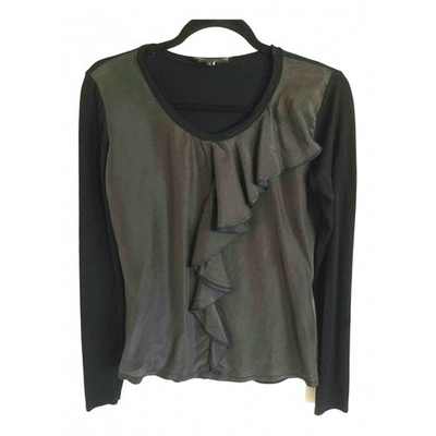 Pre-owned Max Mara Jersey Top In Black