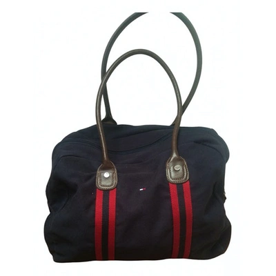 Pre-owned Tommy Hilfiger Navy Cotton Travel Bag