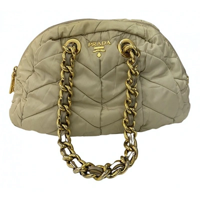 Pre-owned Prada Handbag In Beige