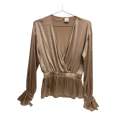 Pre-owned Pinko Silk Shirt In Gold