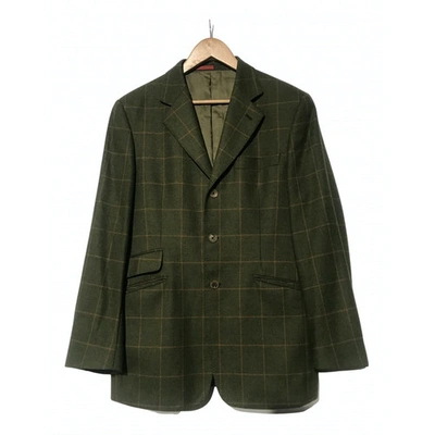 Pre-owned Carolina Herrera Wool Waistcoat In Green