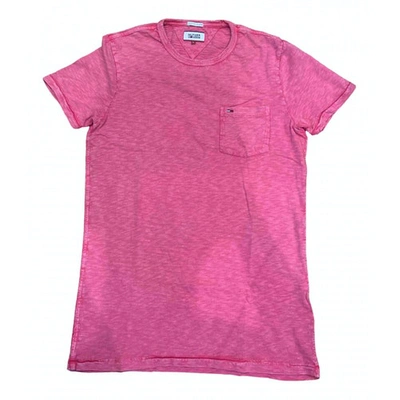 Pre-owned Tommy Hilfiger Pink Cotton T-shirt