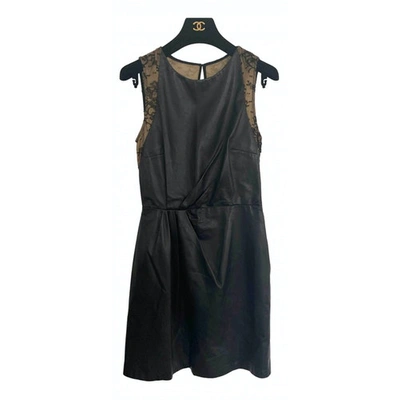 Pre-owned Nonoo Leather Mini Dress In Black