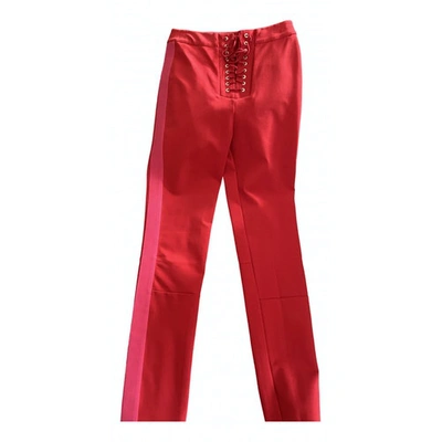Pre-owned Ben Taverniti Unravel Project Red Cotton Trousers