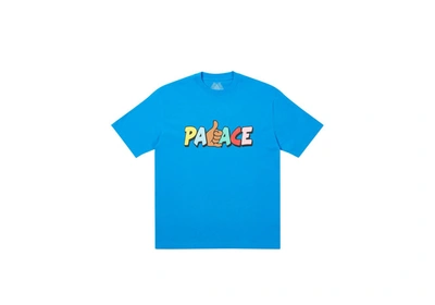 Pre-owned Palace  Shitfaced Shaka T-shirt Blue