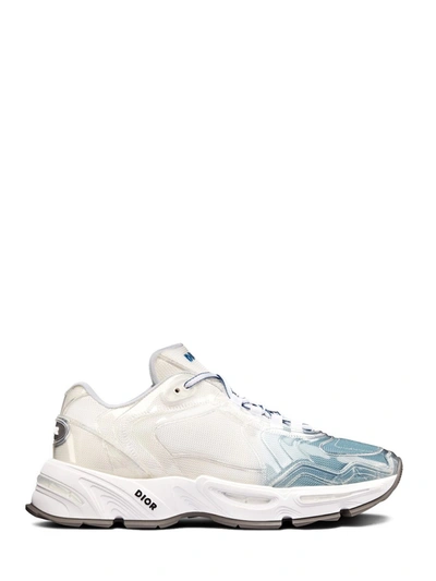 Dior Back Patch Logo Sneakers In Light Blue