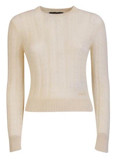 Dsquared2 Dsquared Clean Sweater In Bianco