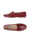 Tod's Loafers In Maroon