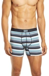 Saxx Vibe Slim Fit Boxer Briefs In Grey Pop Stripe