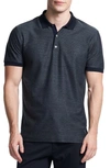 Theory Micro Grid Short Sleeve Polo In Eclipse