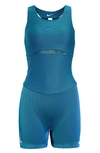 Nike Race Dri-fit One-piece In Midnight Turquoise/ White