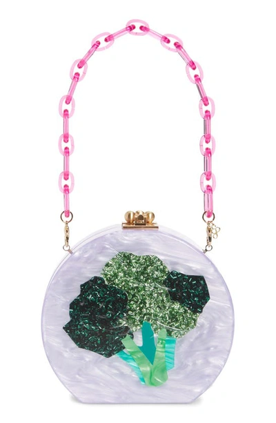 Edie Parker Broccoli Acrylic Bag In Lilac