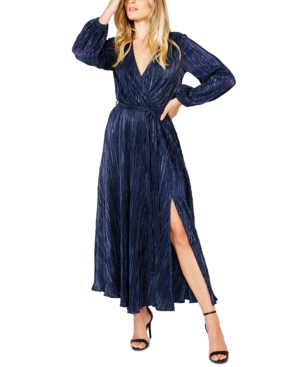 navy plisse dress