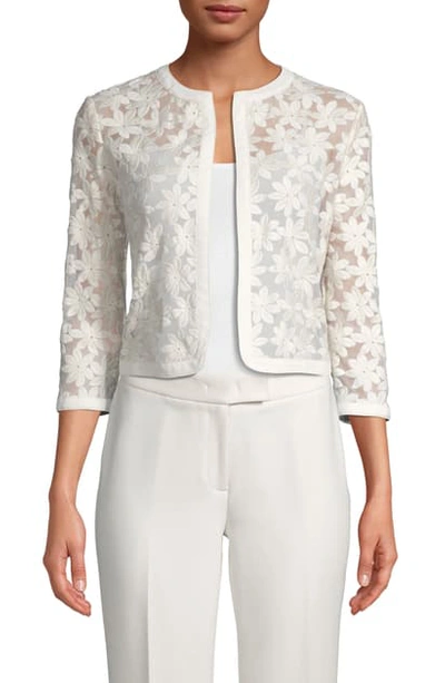 Anne Klein Lace Jacket In Anne White