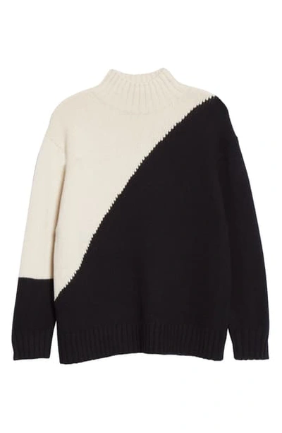 Zimmermann Ladybeetle Spliced Merino Wool Sweater In Bone/ Black