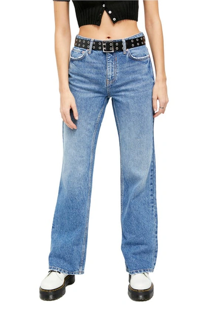 Free People Laurel Canyon High Waist Flare Jeans In Wilson Blue